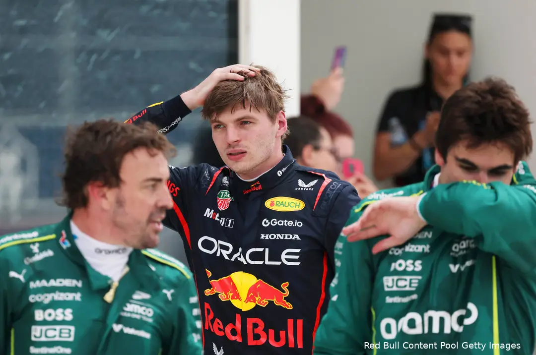 red bull racing max verstappen miami gp 2025 zondag aston martin lance stroll fernando alonso