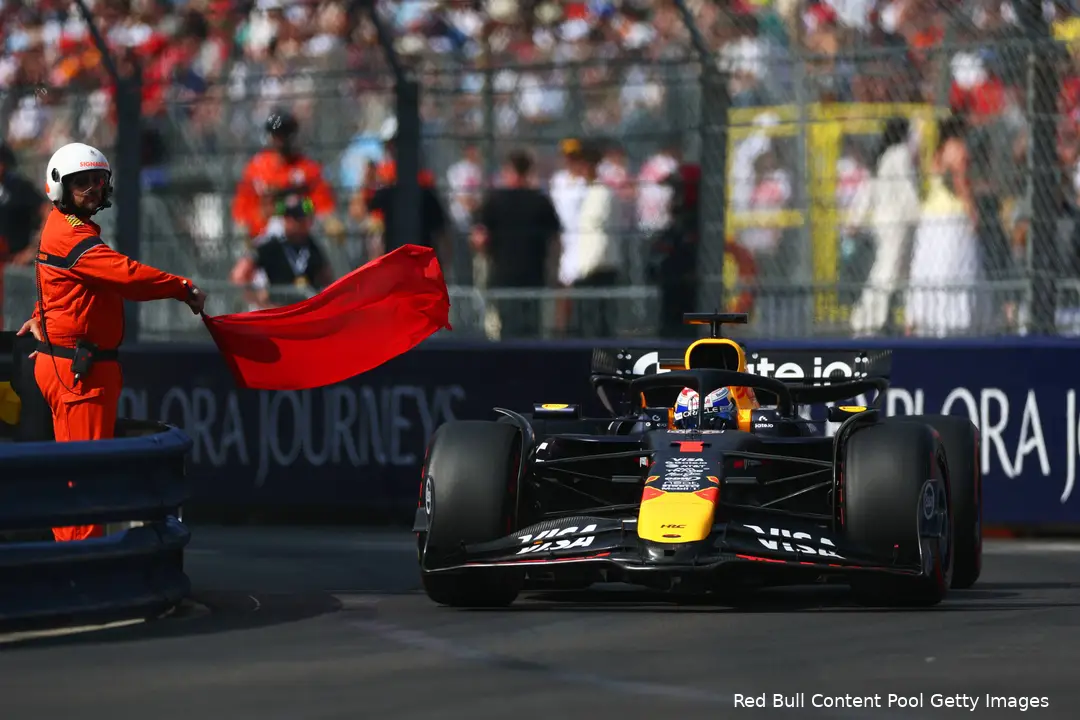 <i>Verstappen kreeg geen rode vlag in de race.</i>