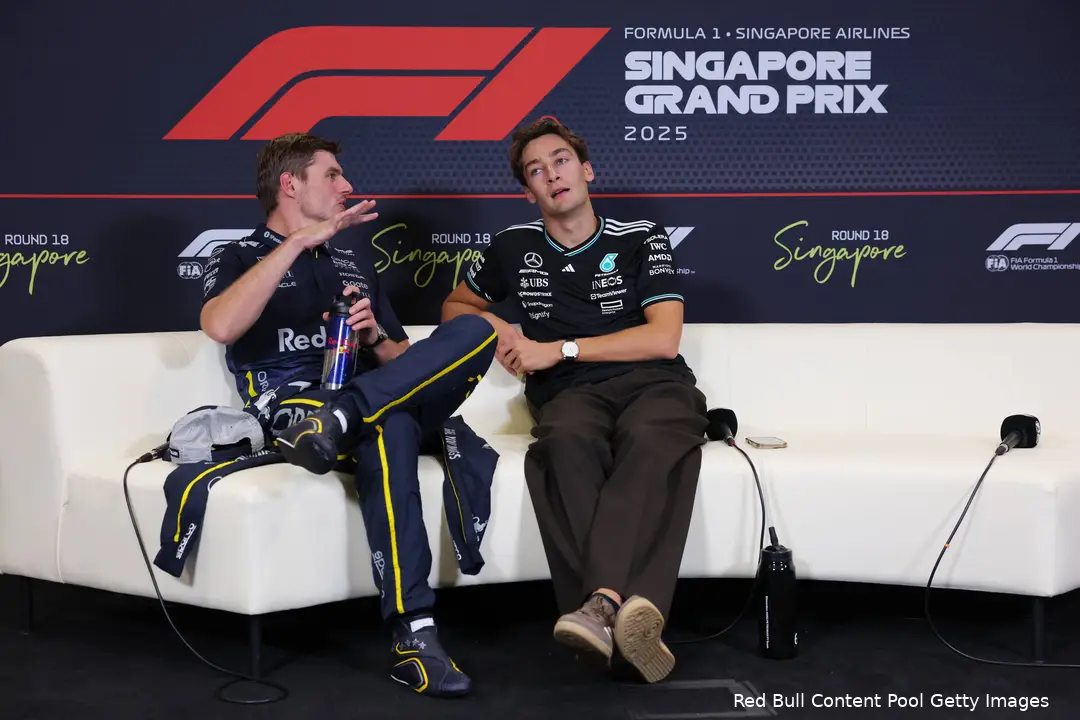 max-verstappen-red-bull-racing-george-russell-mercedes-gp-singapore-2025-zondag-persconferentie