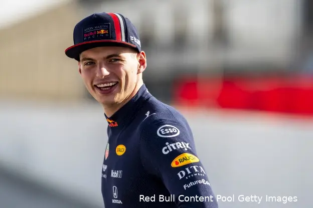 Max Verstappen lach