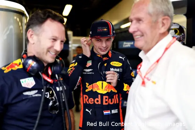 Christian Horner Max Verstappen Helmut Marko