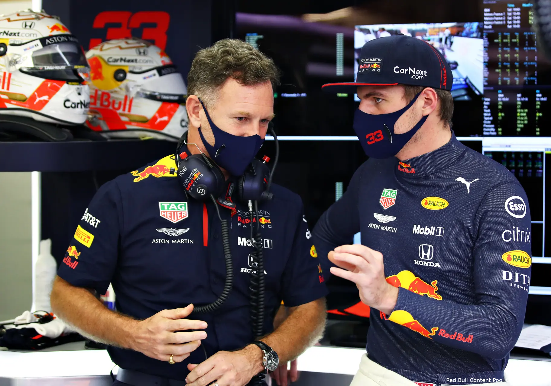 Horner Verstappen Bahrein 2020