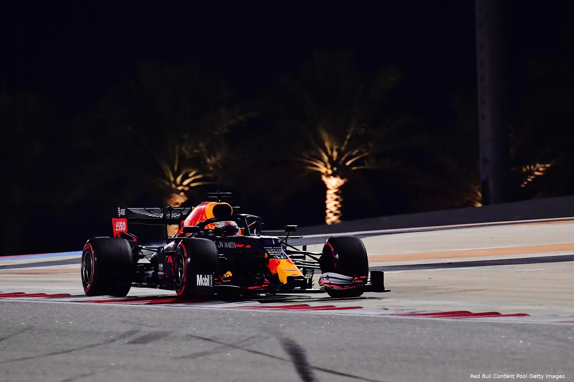 Verstappen palmbomen Bahrein 2020