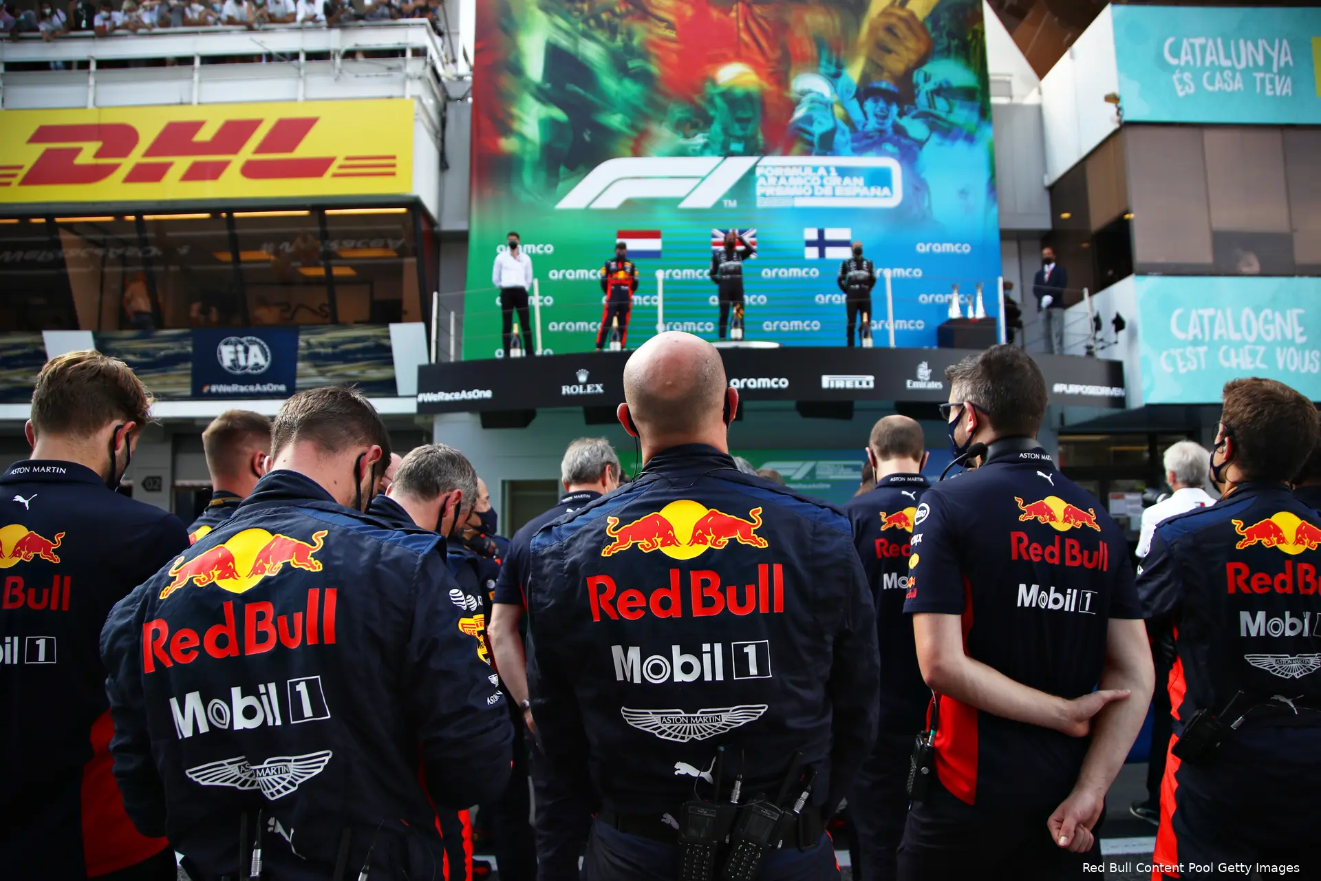 Red Bull Racing podium Max Verstappen