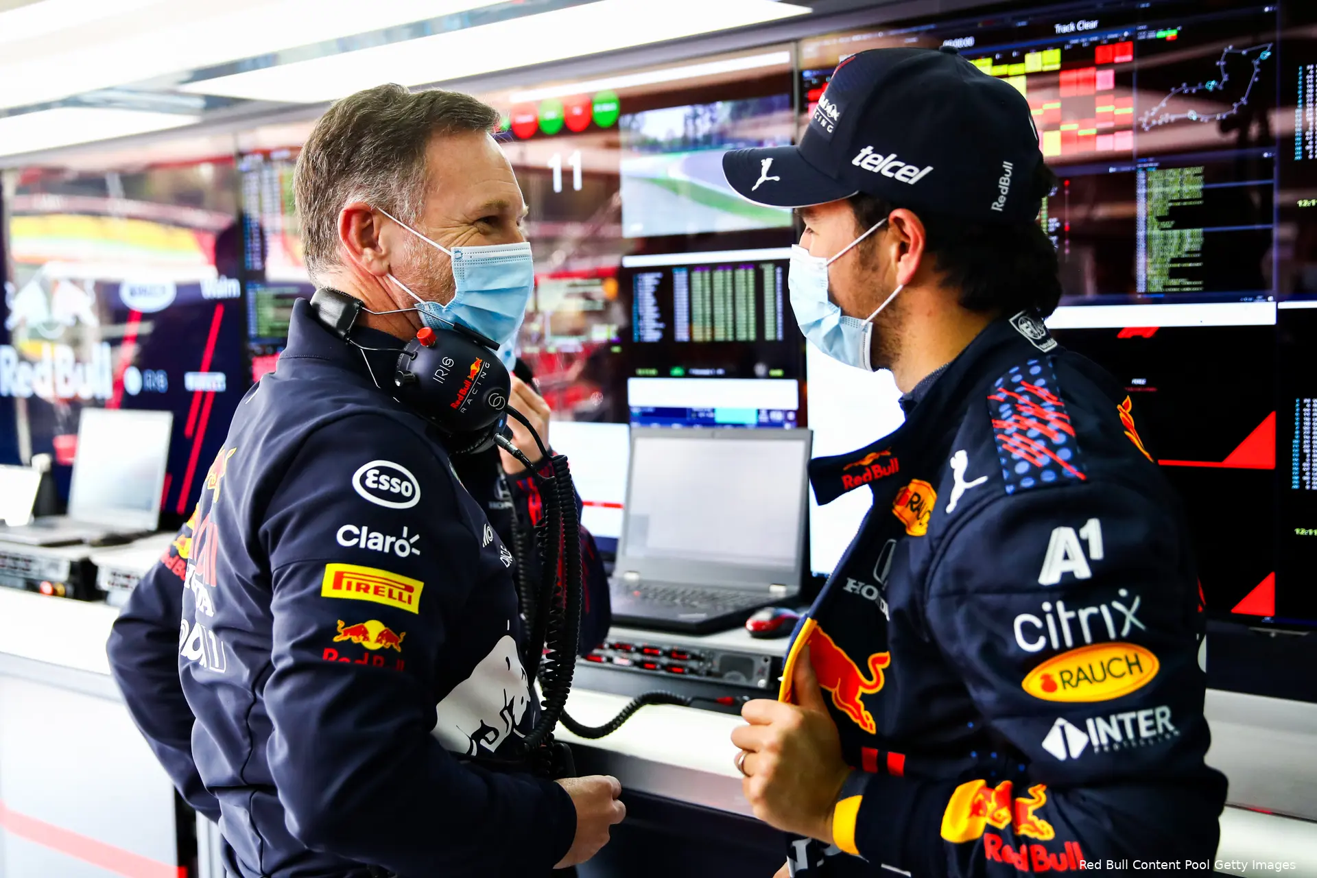Christian Horner Sergio Perez