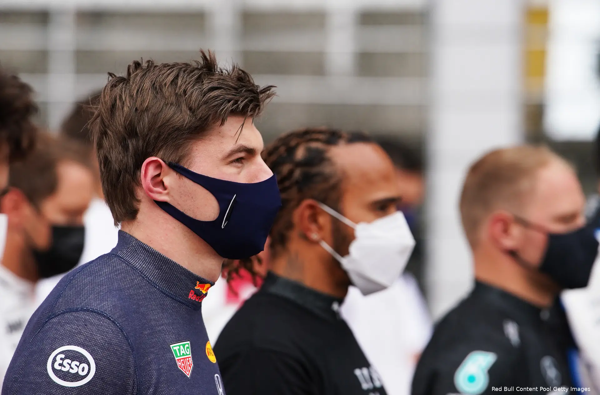 Max Verstappen Lewis Hamilton mondkapje