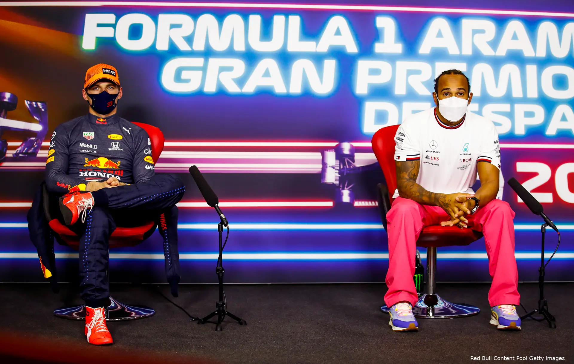 Max Verstappen Lewis Hamilton persconferentie