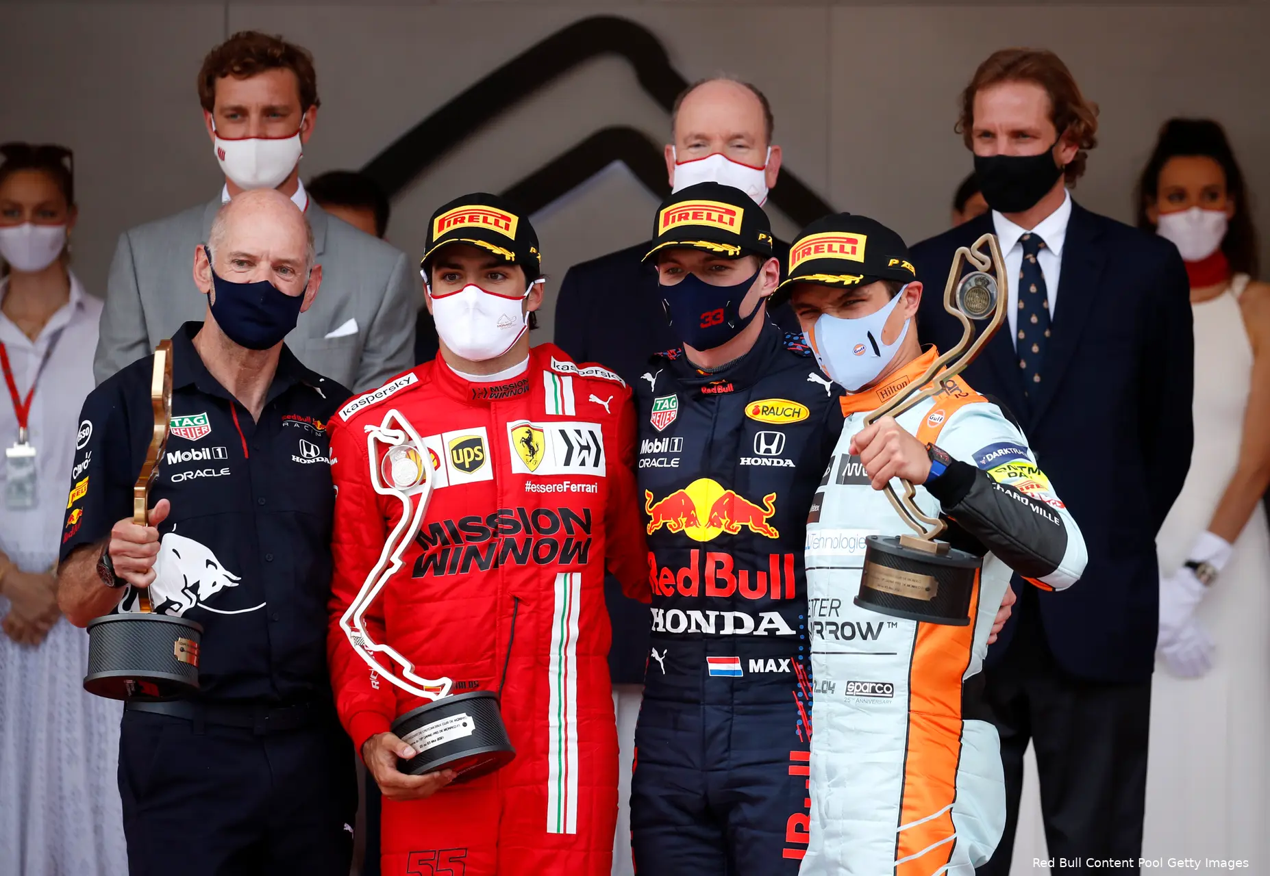 norris sainz verstappen podium gp monaco