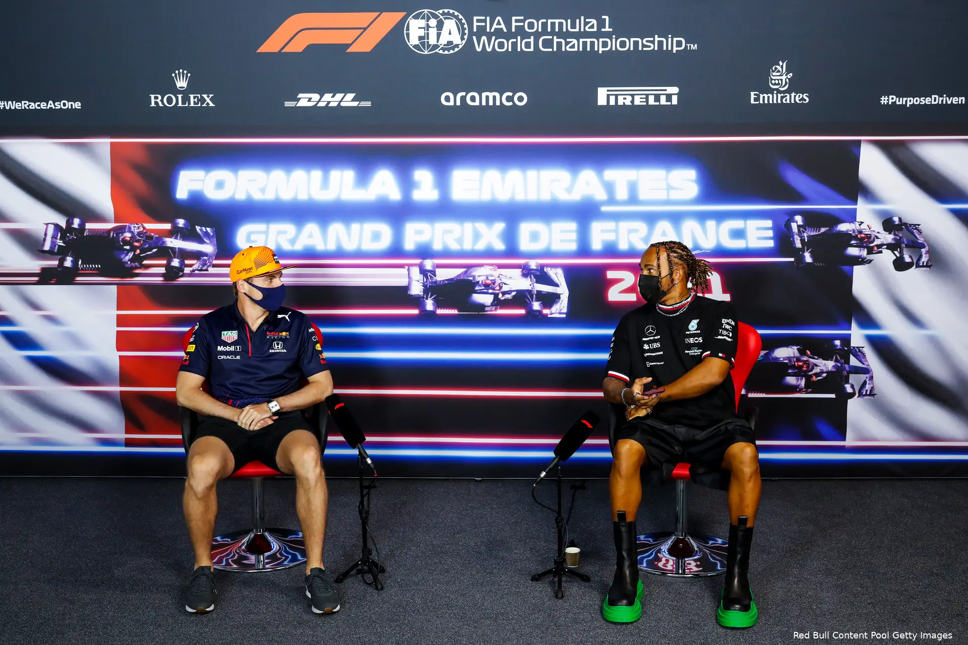 Max Verstappen Lewis Hamilton Frankrijk