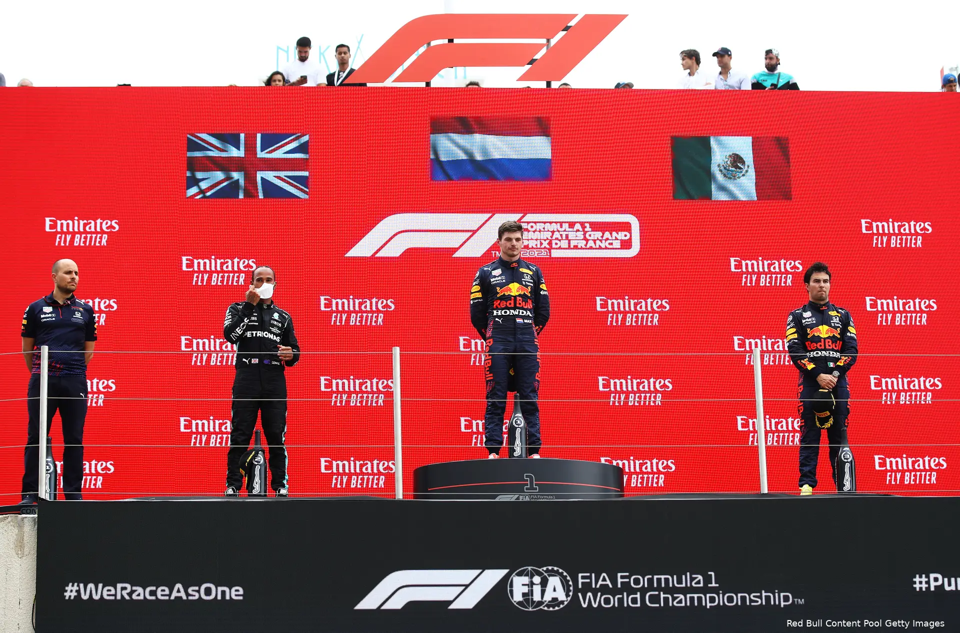 verstappen perez hamilton podium redbull