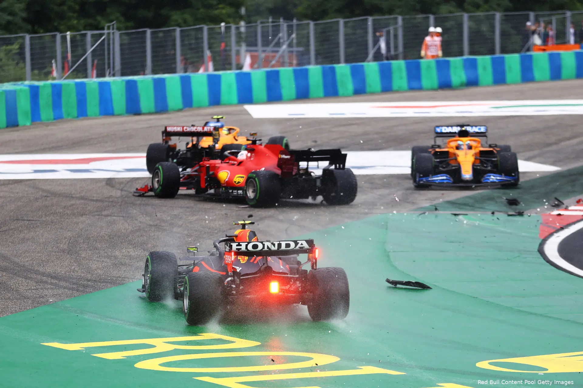 gp hongarije crash verstappen 1