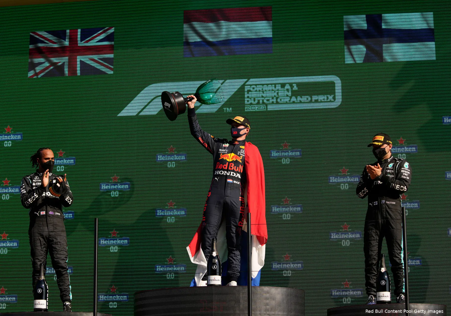 verstappen podium hamilton bottas zandvoort