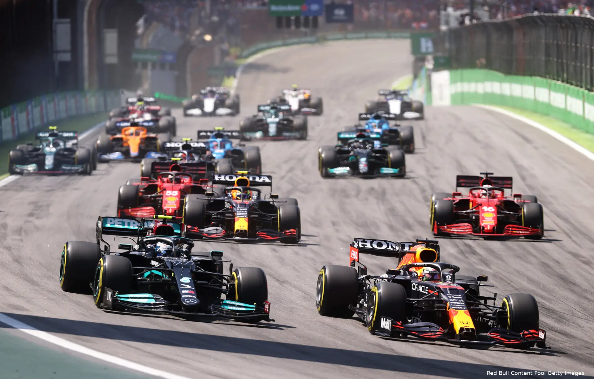 brazilie start grid verstappen bottas
