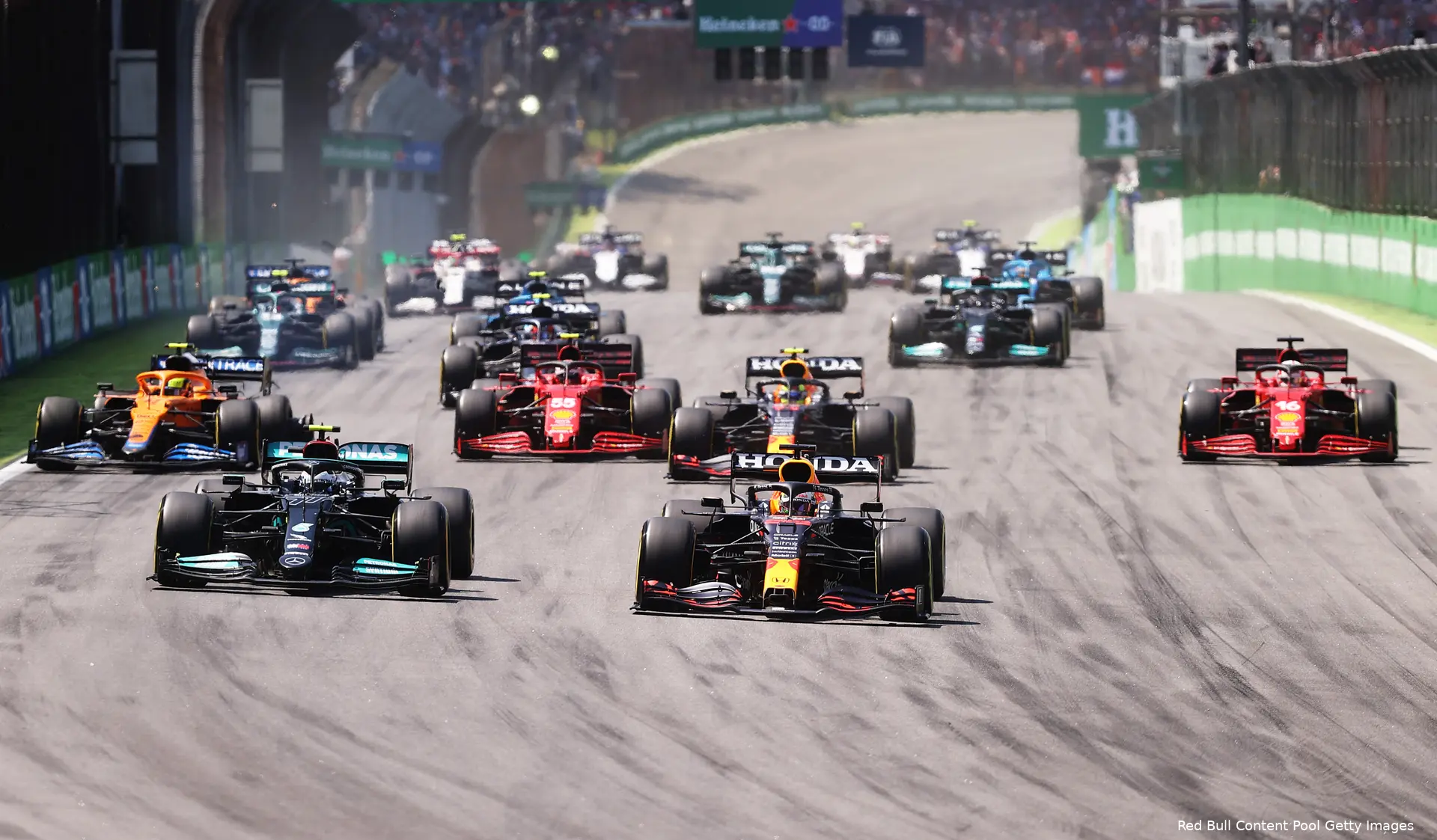 Verstappen start GP Brazilië 2021