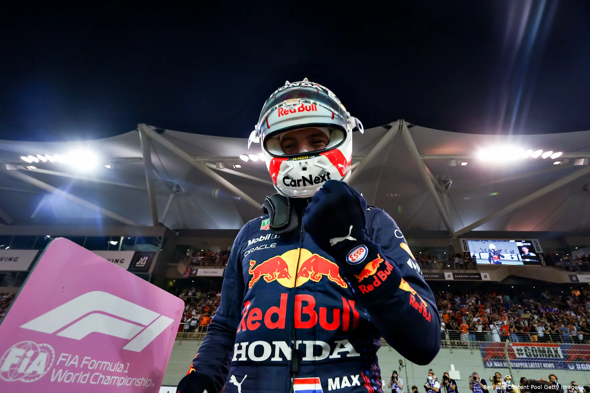 Verstappen kwalificatie vuist Abu Dhabi 2021