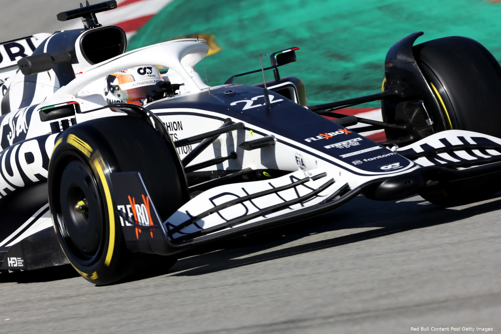 Yuki Tsunoda AT03 AlphaTauri Test Barcelona