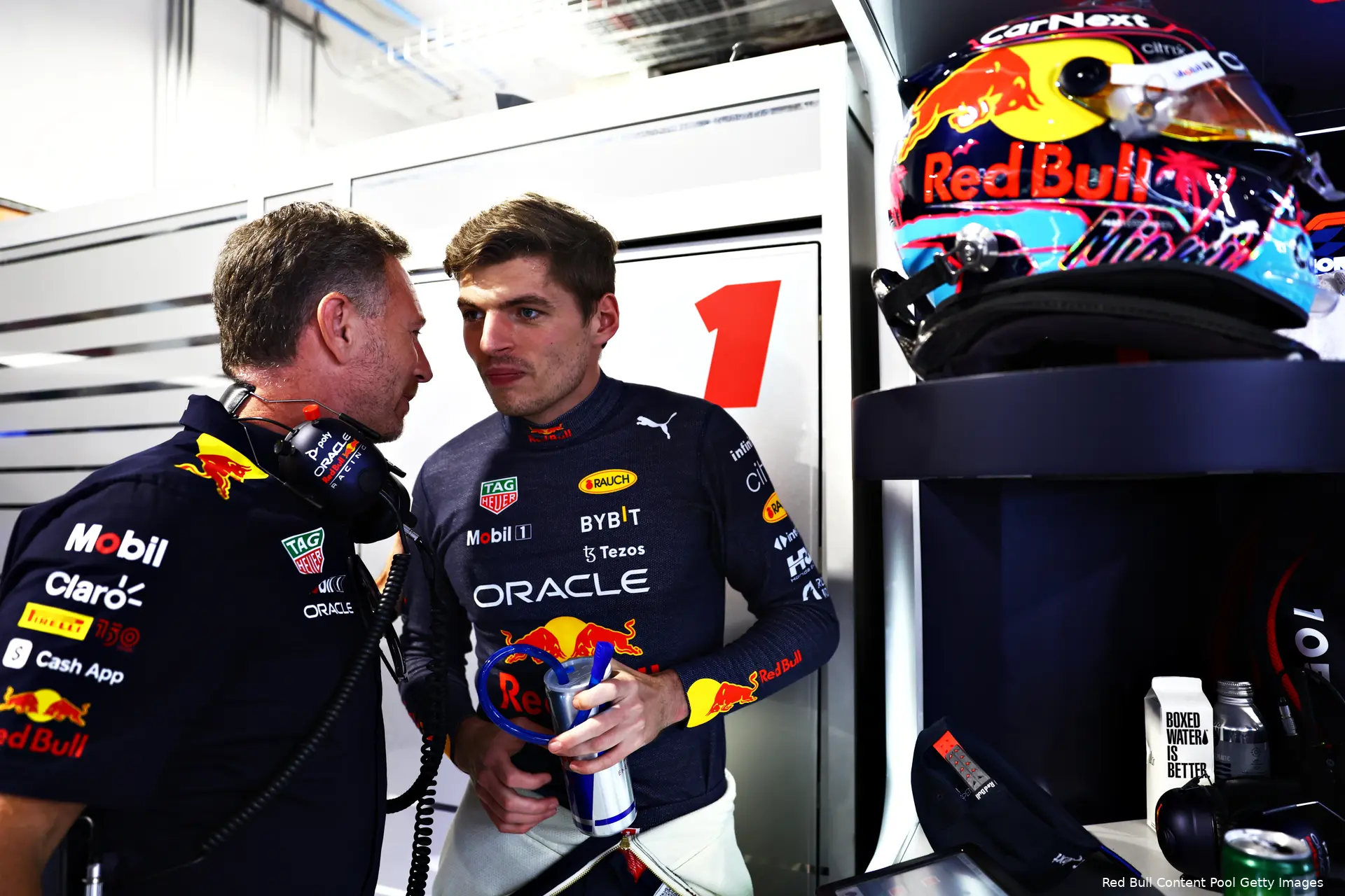 Christian Horner Max Verstappen Red Bull Racing GP Miami