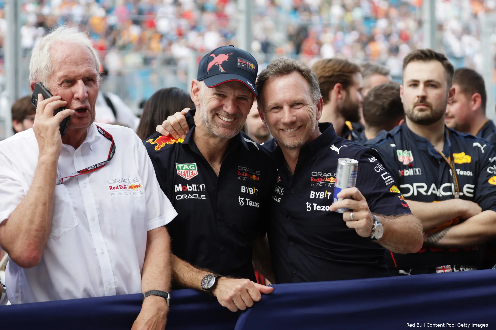 Helmut Marko Adrian Newey Christian Horner Red Bull Racing GP Miami