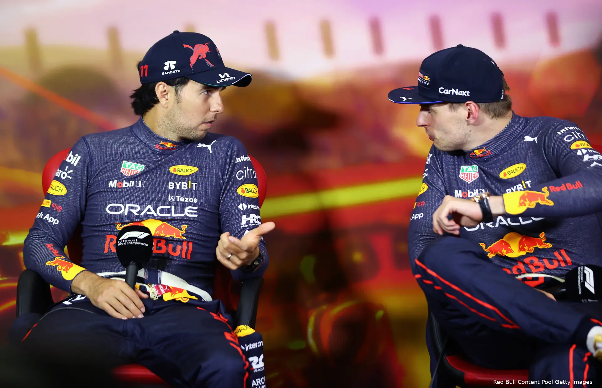 Max Verstappen Sergio Pérez Red Bull Racing Grand Prix van Spanje 2022