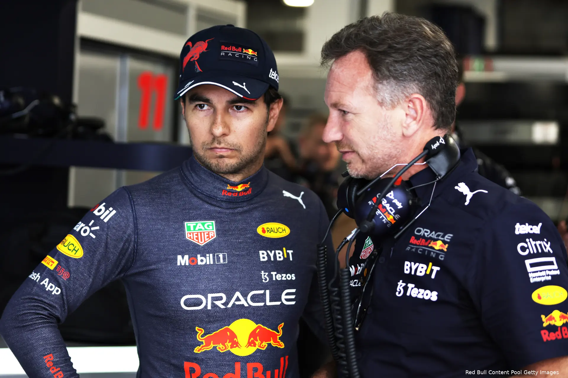 Sergio Pérez Christian Horner Red Bull Racing GP Miami