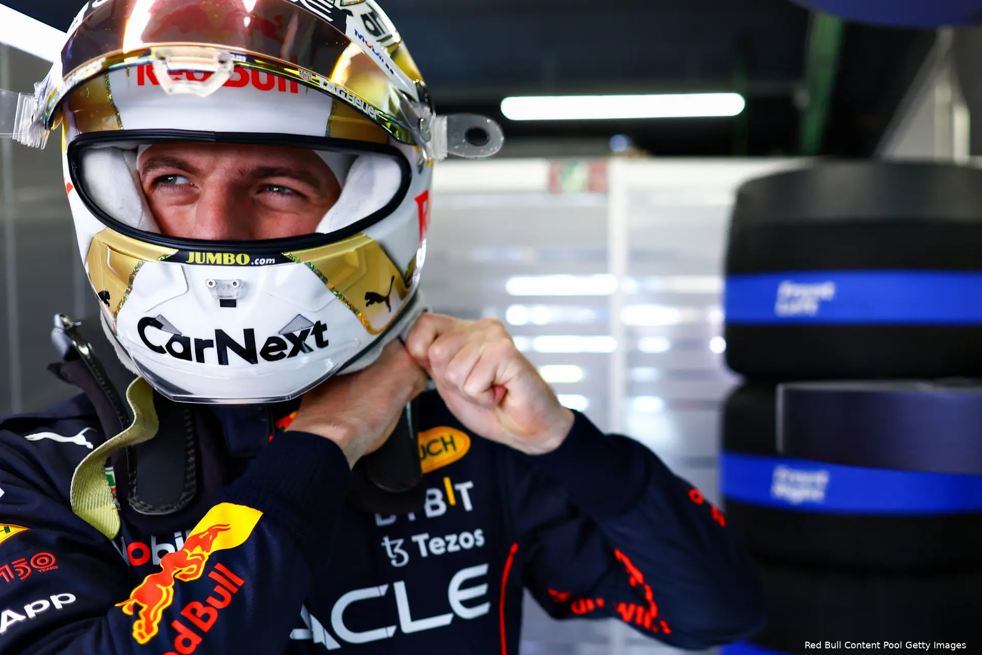 Verstappen helm Barcelona kwalificatie 2022