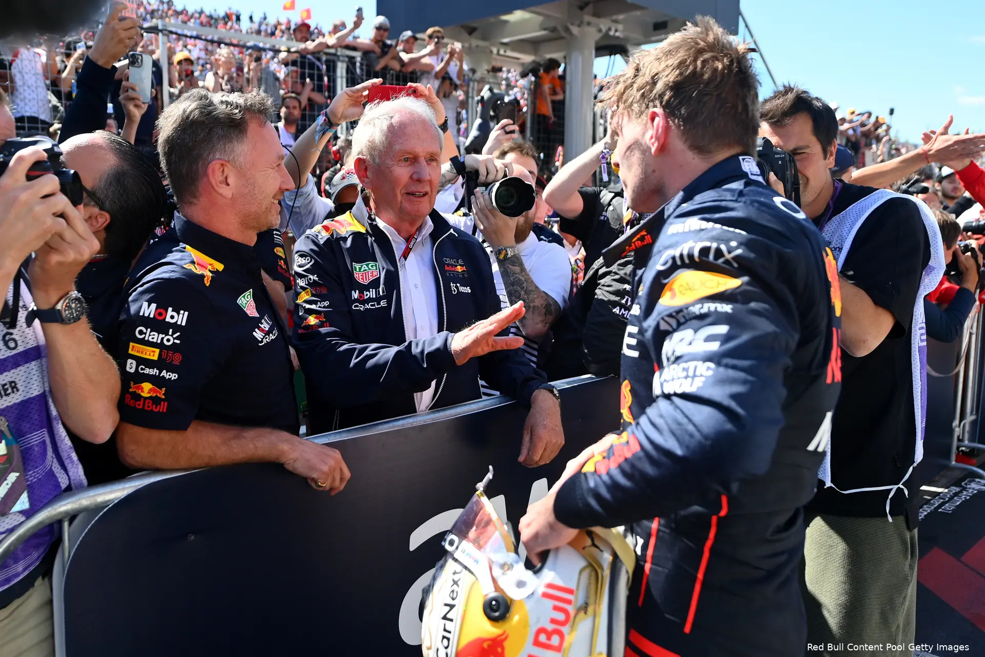 Max Verstappen Christian Horner Helmut Marko Red Bull Racing GP Canada 2022