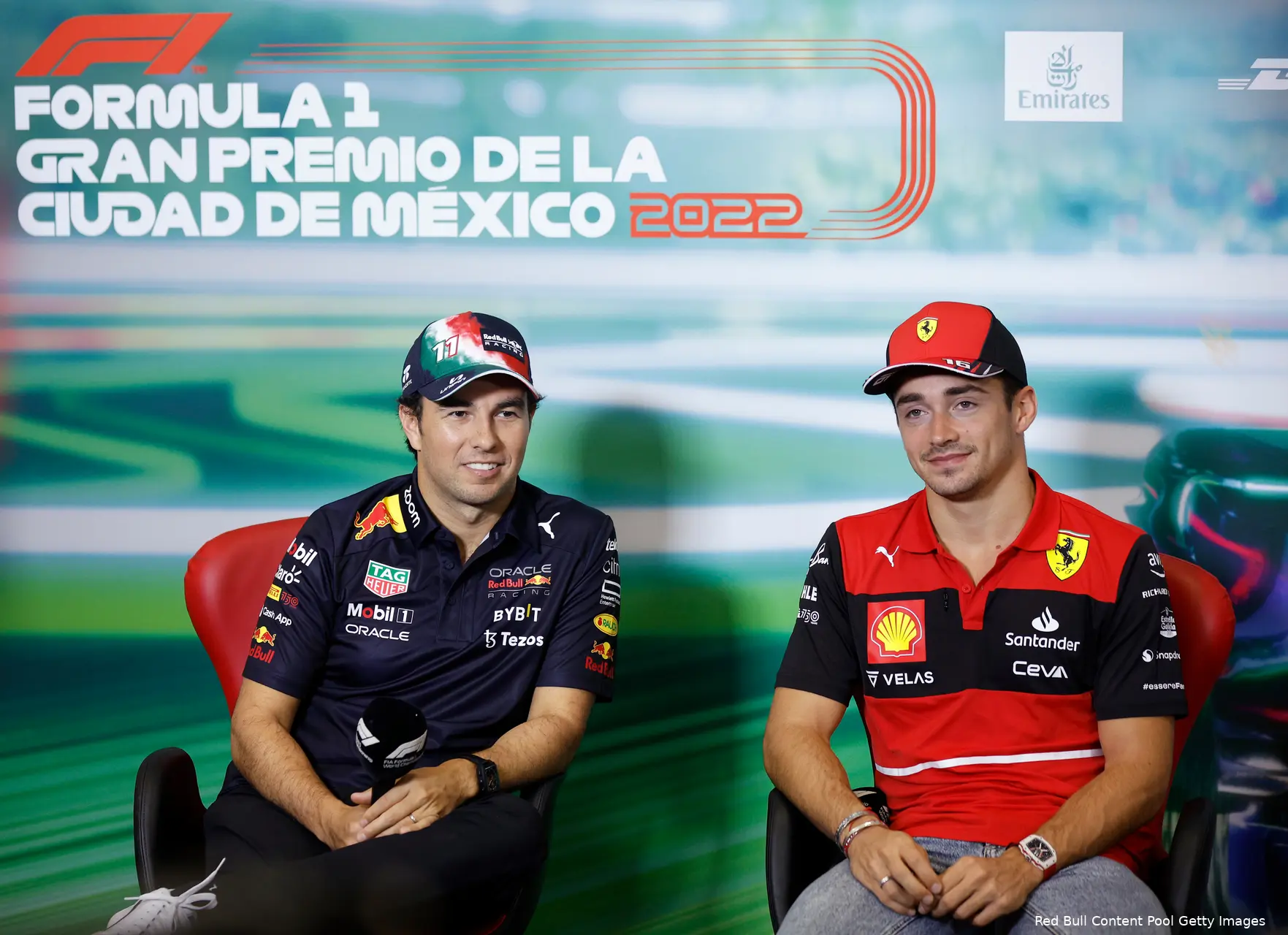 Sergio Pérez Charles Leclerc Red Bull Racing Ferrari F1 GP Mexico 2022