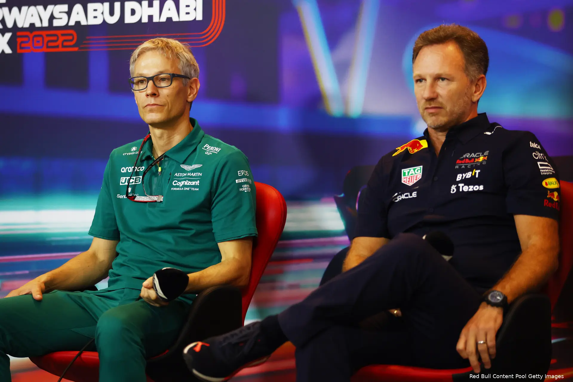 Mike Krack Christian Horner Aston Martin Red Bull Racing F1 GP Abu Dhabi 2022