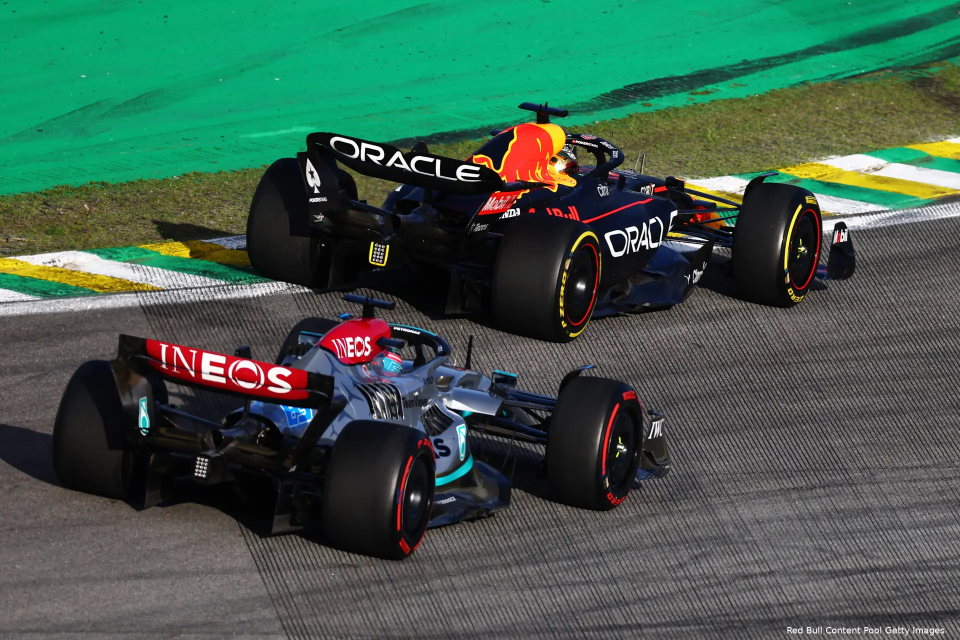 Verstappen Russell sprintrace duel Brazilie 2022
