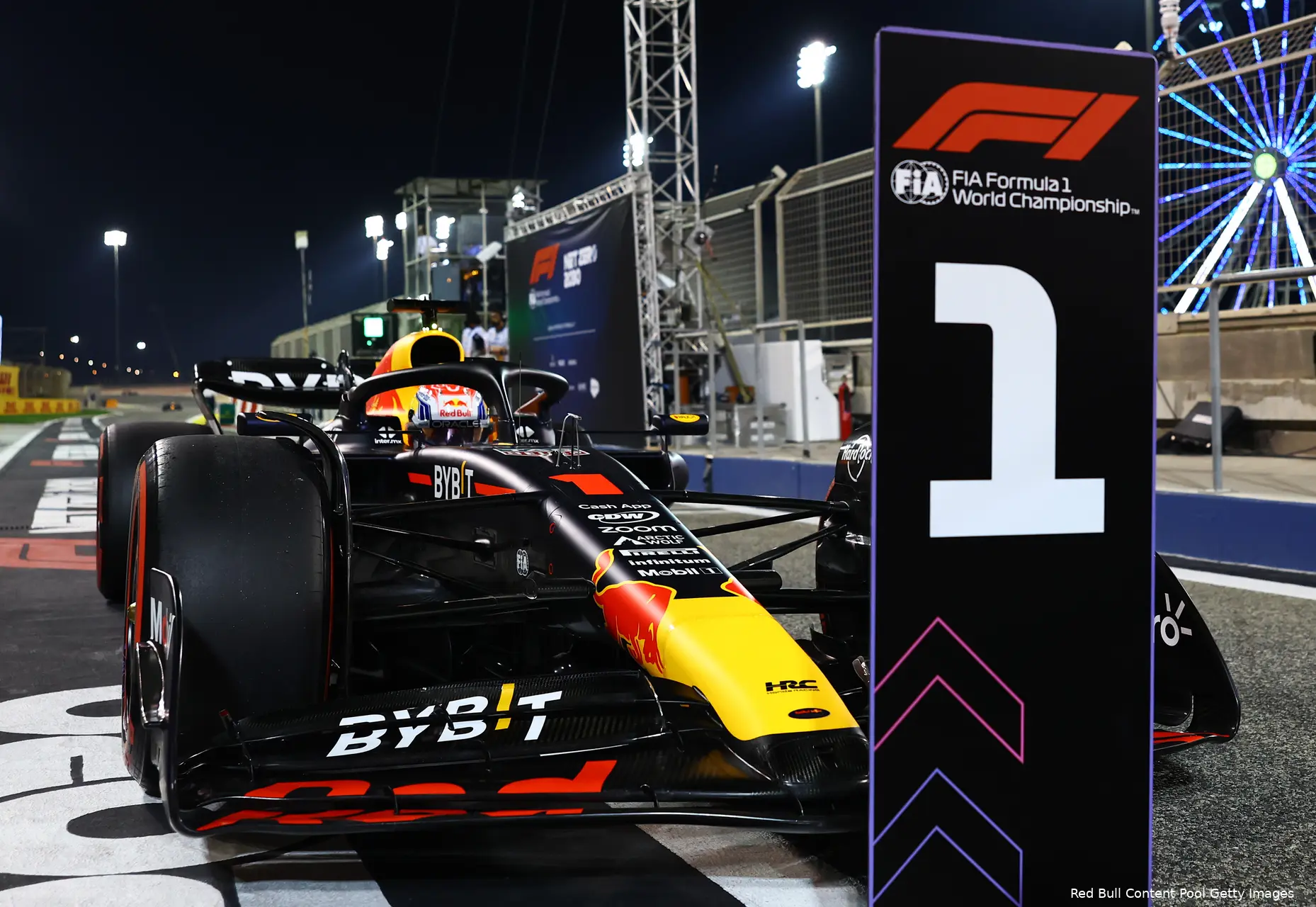 max verstappen rb19 red bull racing p1 f1 gp bahrein 2023