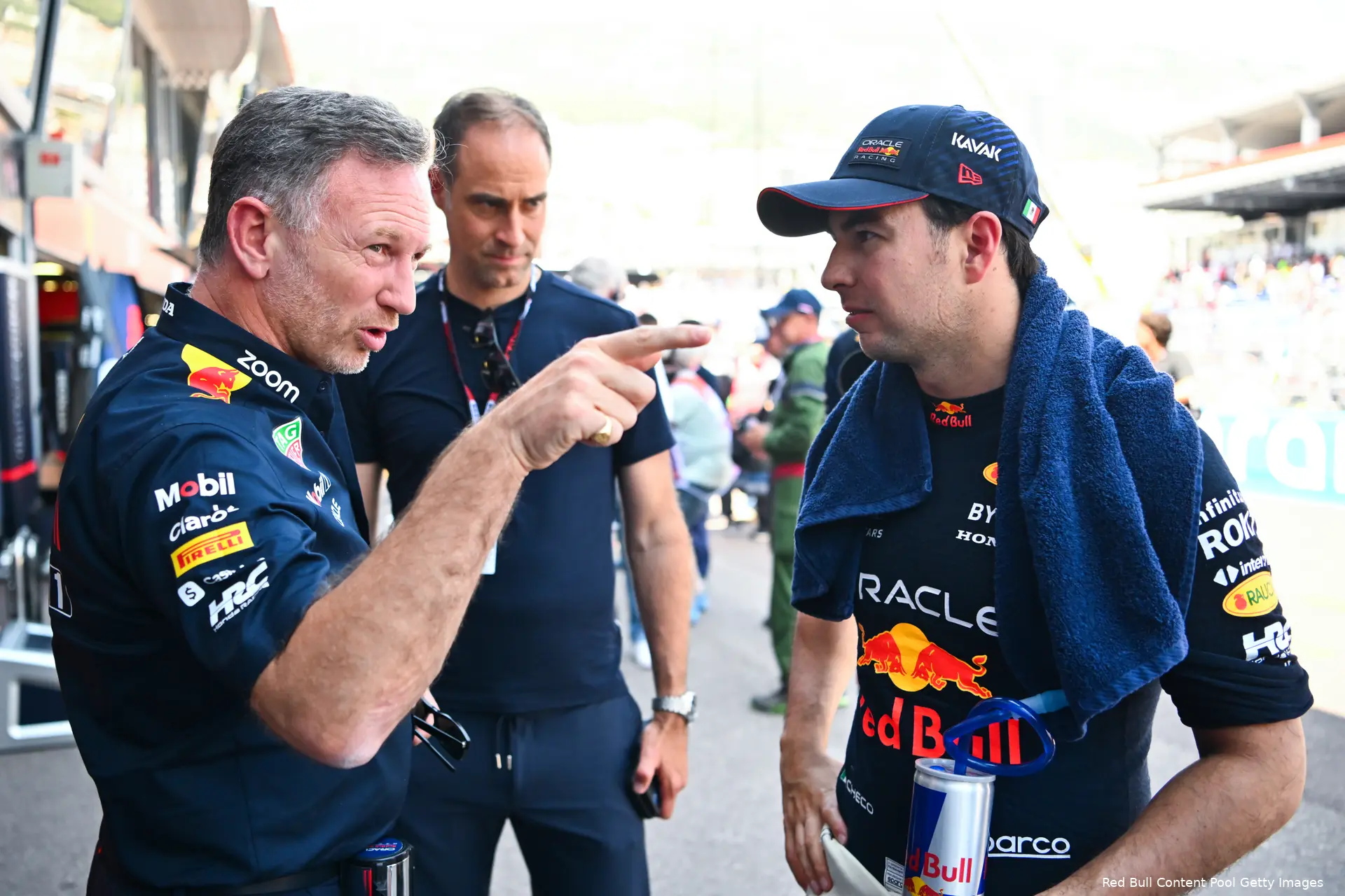 sergio perez christian horner red bull racing f1 gp monaco 2023