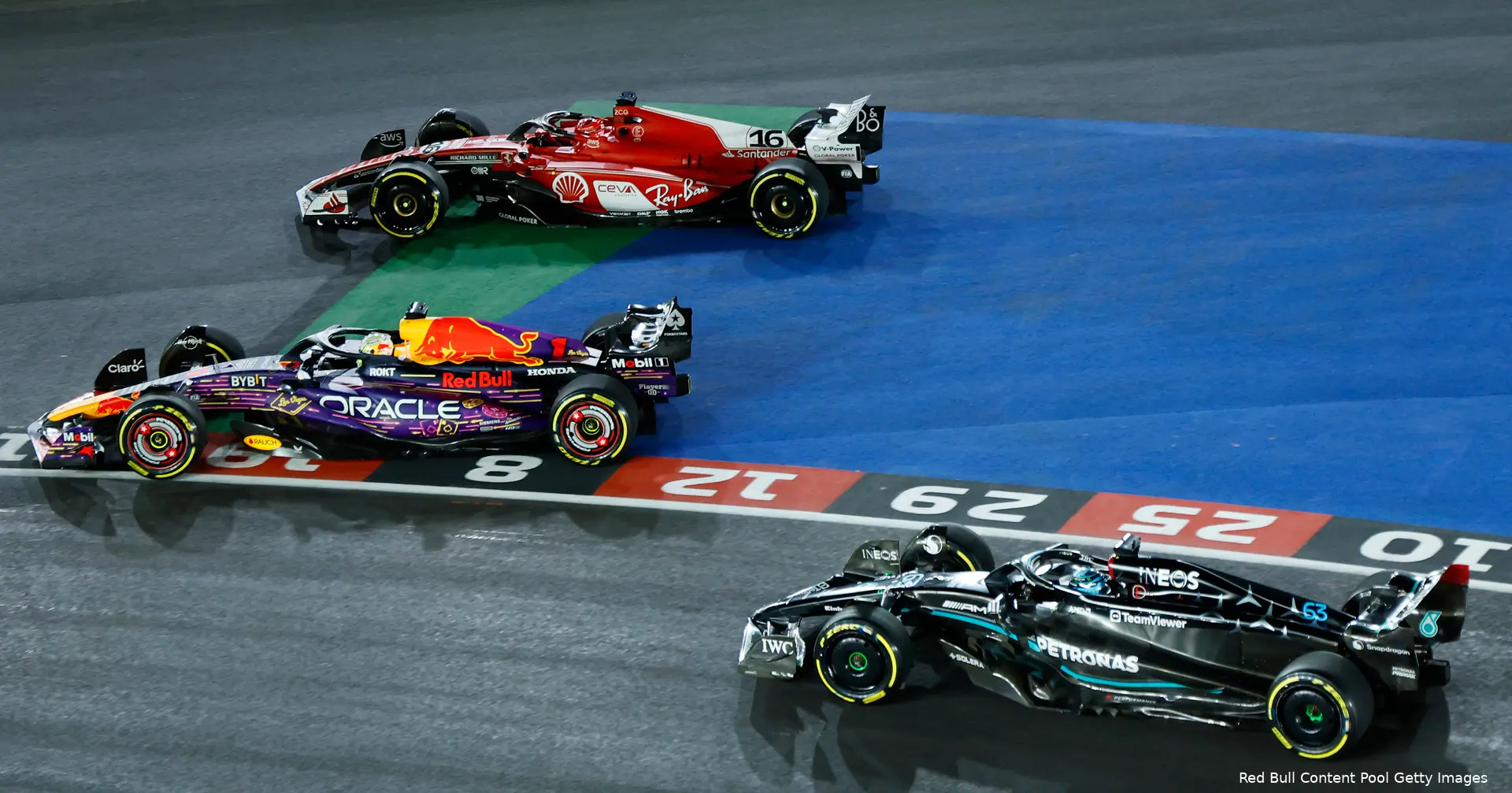 verstappen leclerc lasvegas redbull ferrari