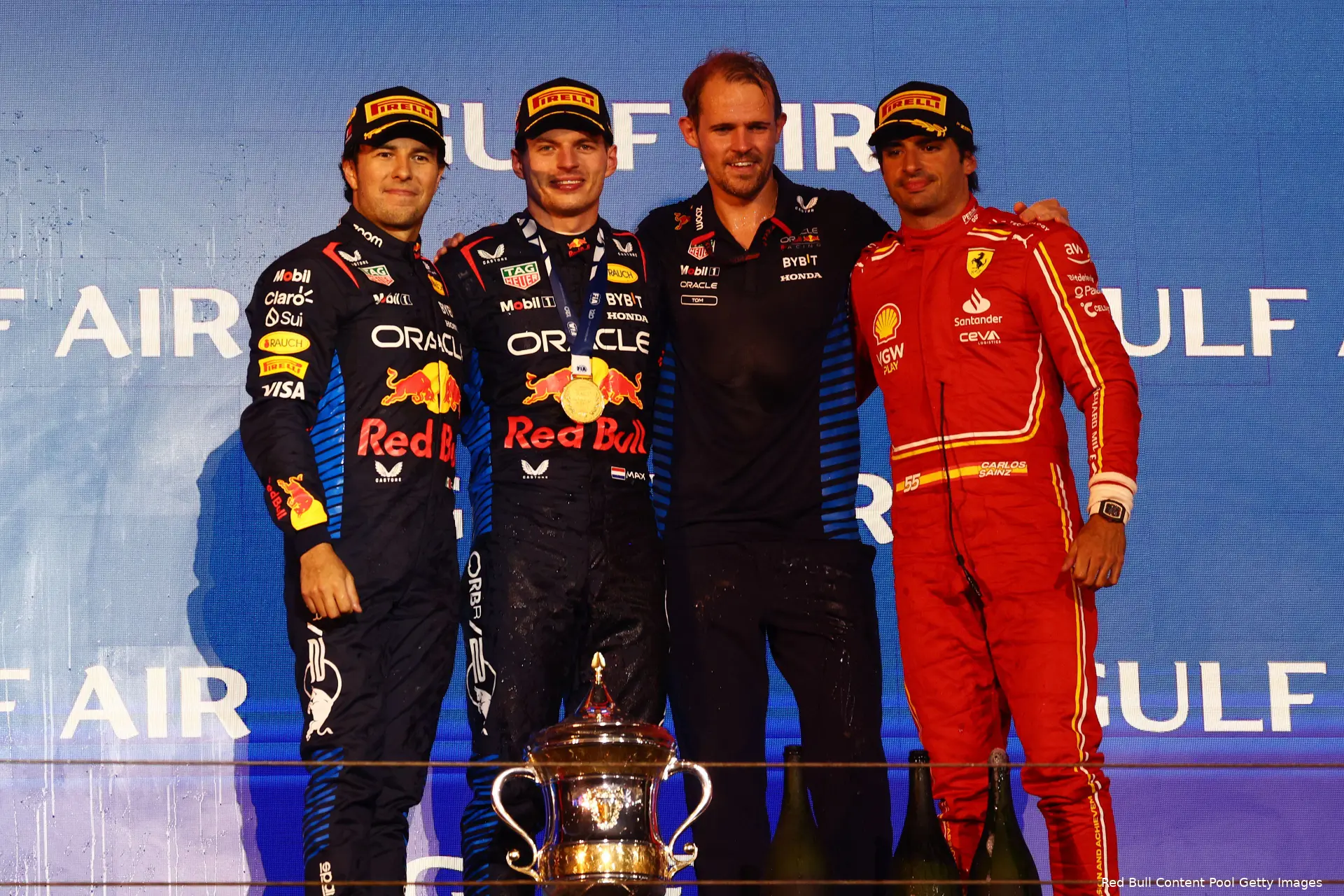 carlos sainz sergio perez max verstappen red bull bahrein gp 2024