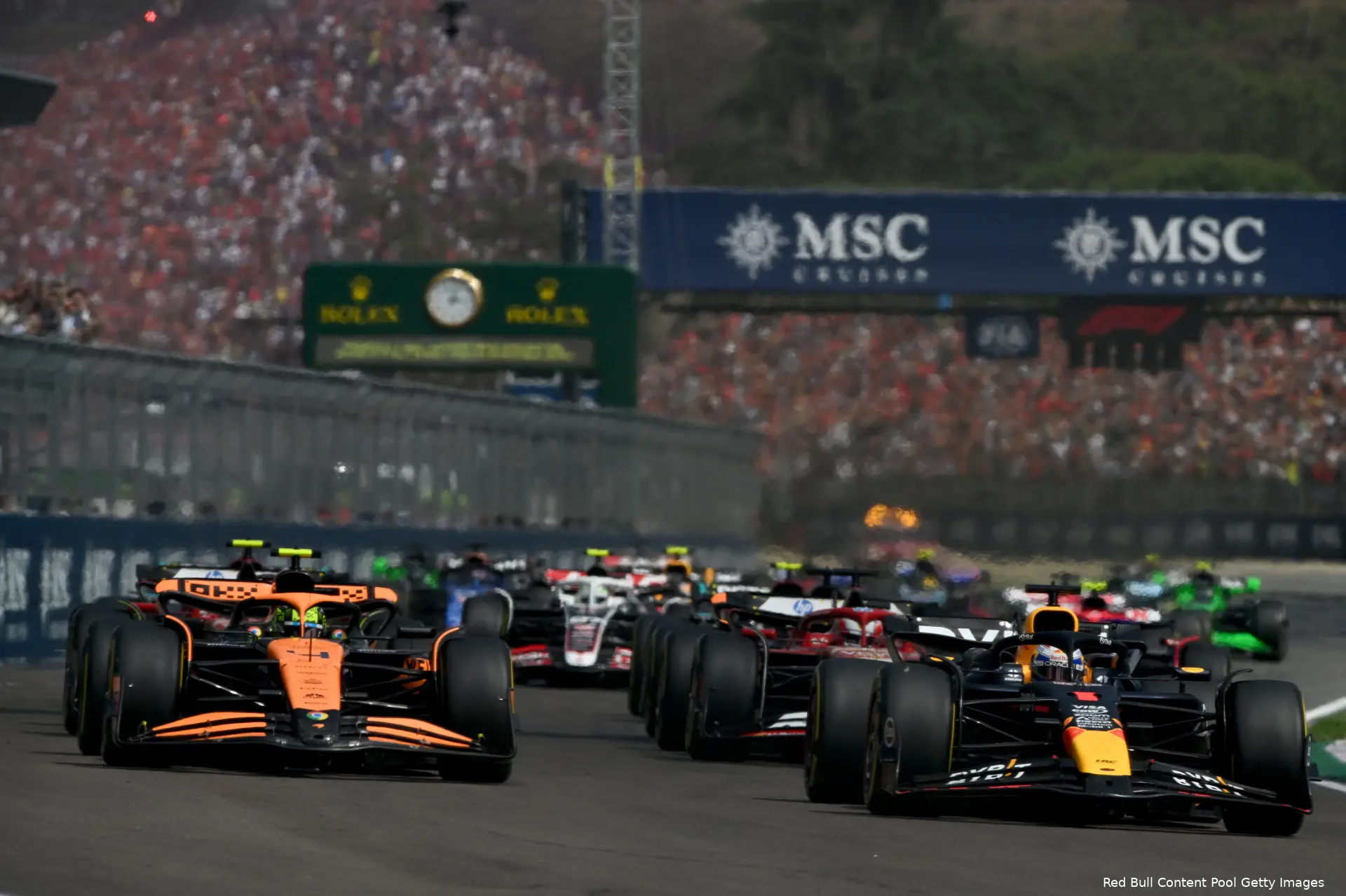 imola 2024 start max verstappen lando norris charles leclerc carlos sainz oscar piastri 1 22