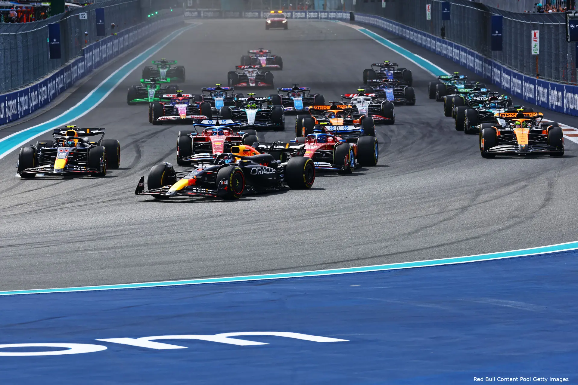 max verstappen miami 2024 red bull start perez kamikaze