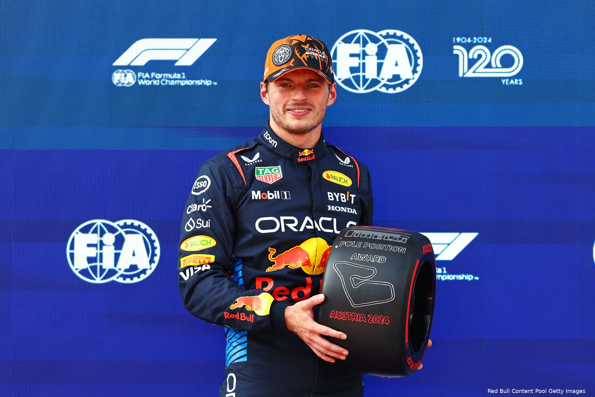 max verstappen kwalificatie oostenrijk pole award band 2024