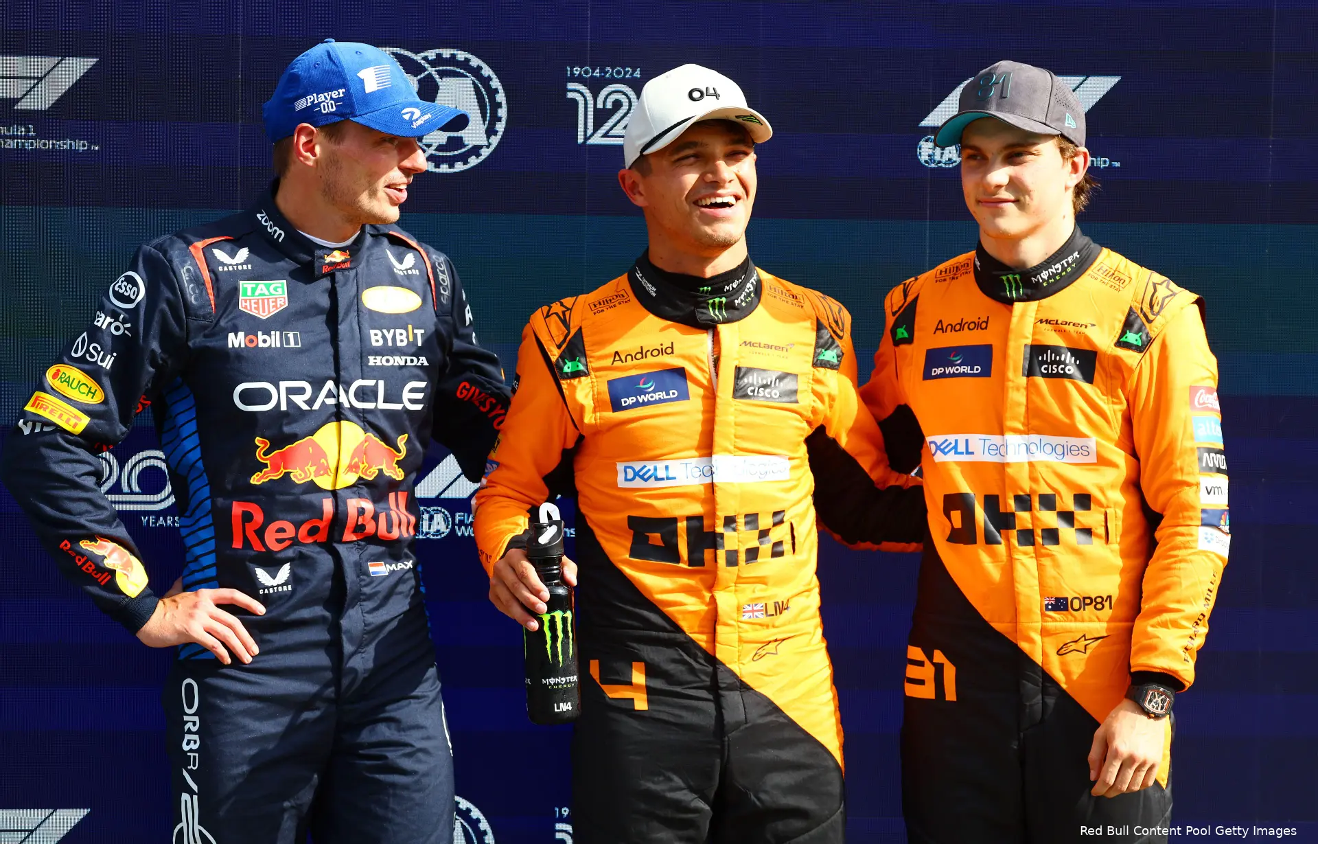 max verstappen lando norris 123 oscar piastri