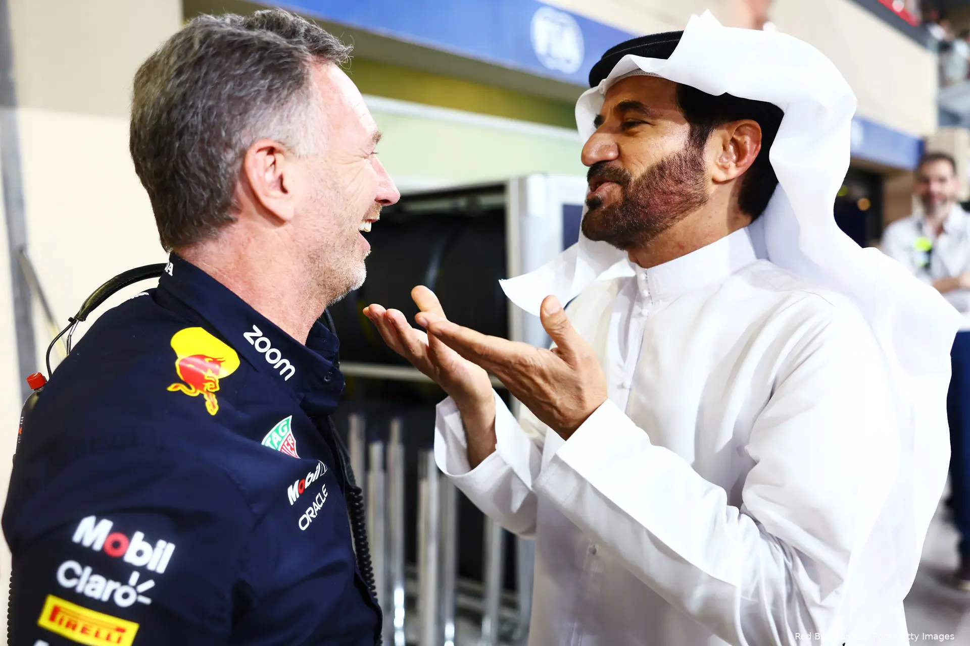 christian horner mohammed ben sulayem red bull racing gp abu dhabi zaterdag 2