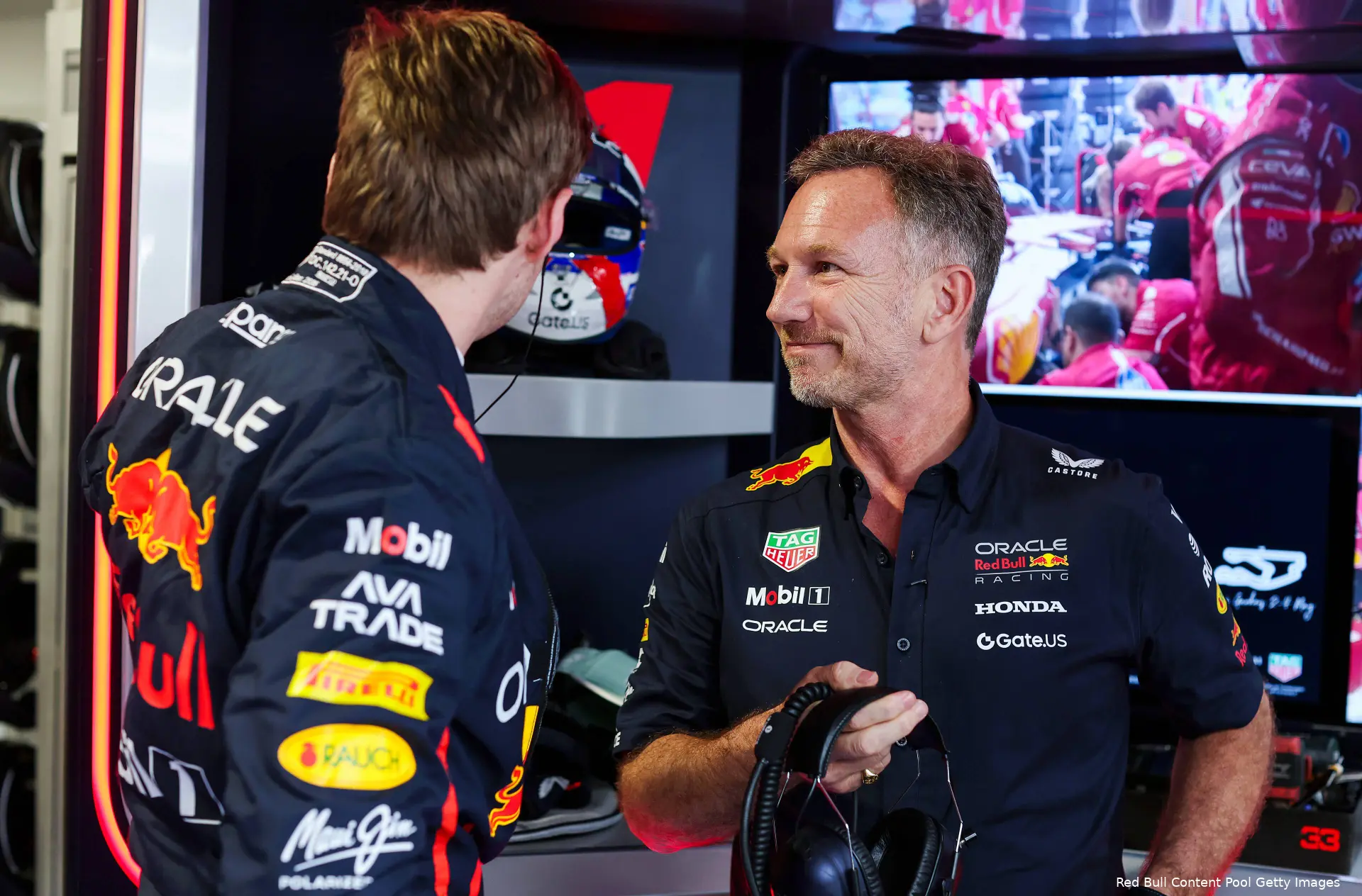 red bull racing christian horner max verstappen gp miami 2025 zaterdag