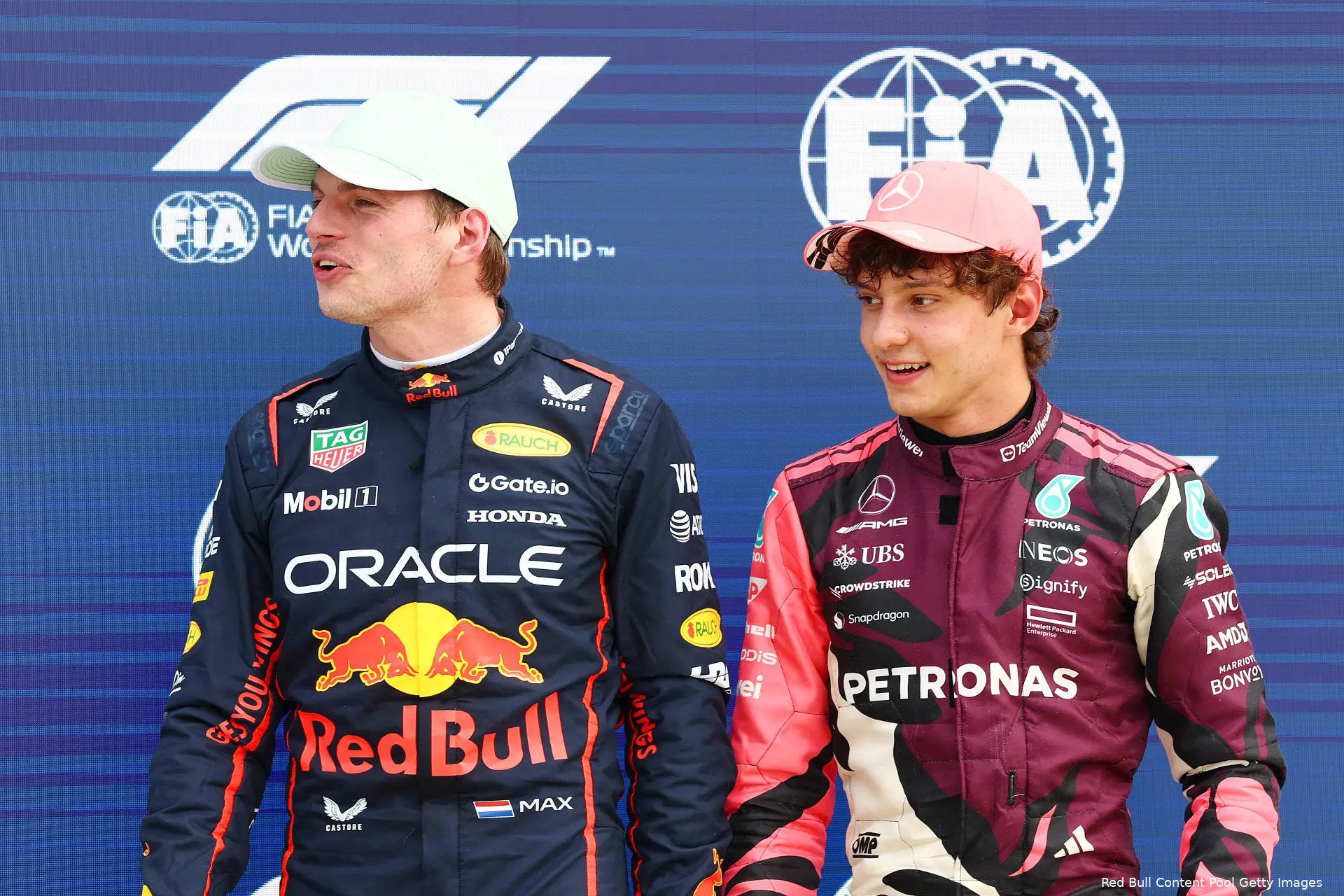 red bull racing max verstappen mercedes andrea kimi antonelli poleposition gp miami 2025 zaterdag