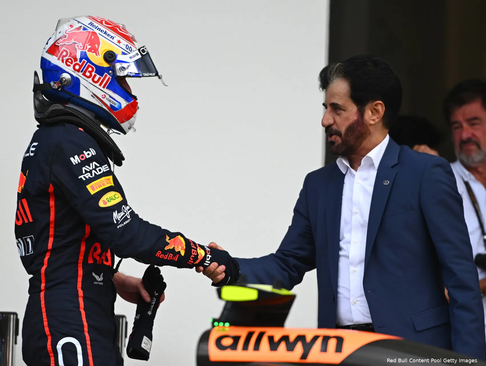 red bull racing max verstappen mohammed ben sulayem fia gp miami 2025 zaterdag