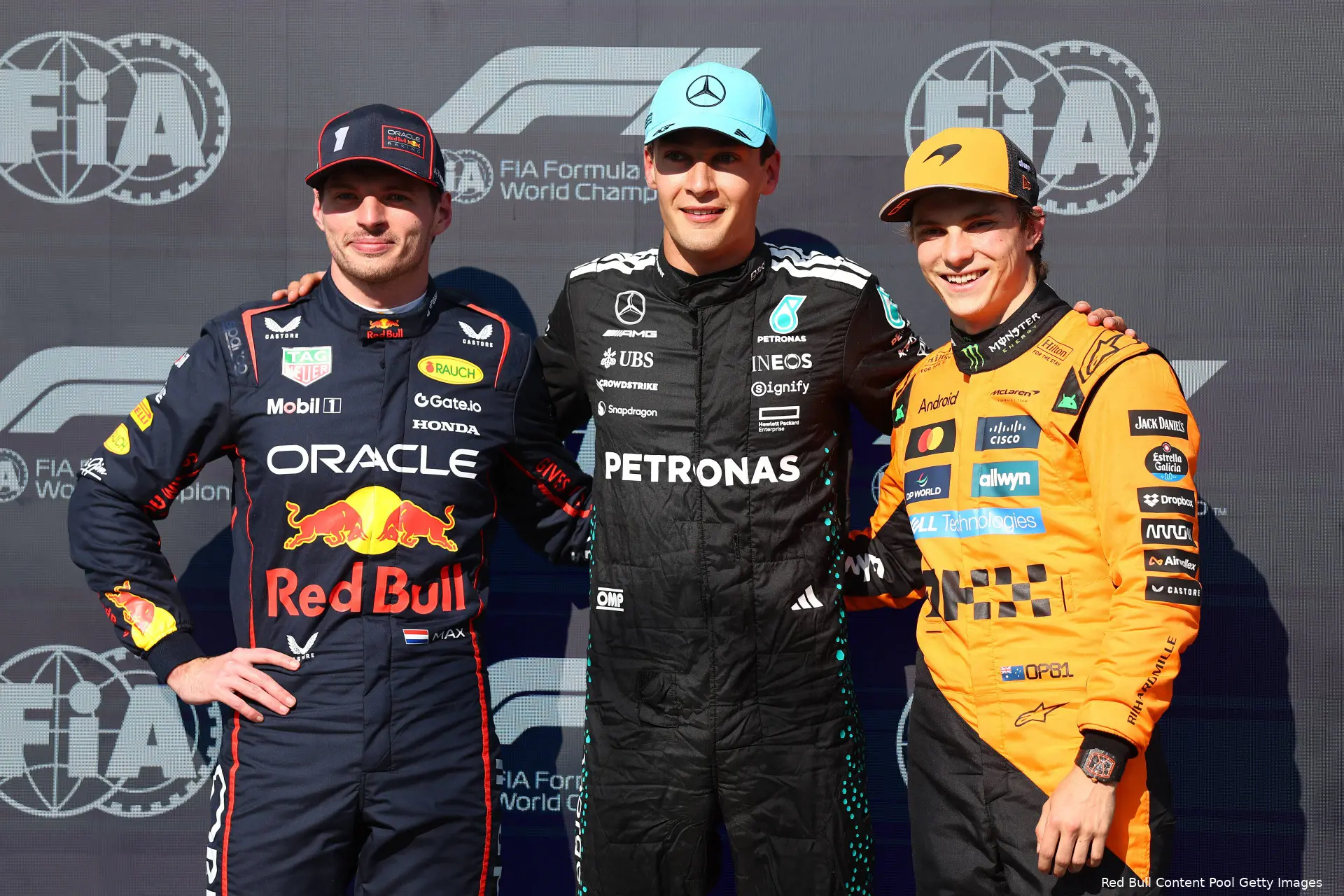 max verstappen red bull racing oscar piastri mclaren george russell mercedes gp canada top drie zaterdag 2025