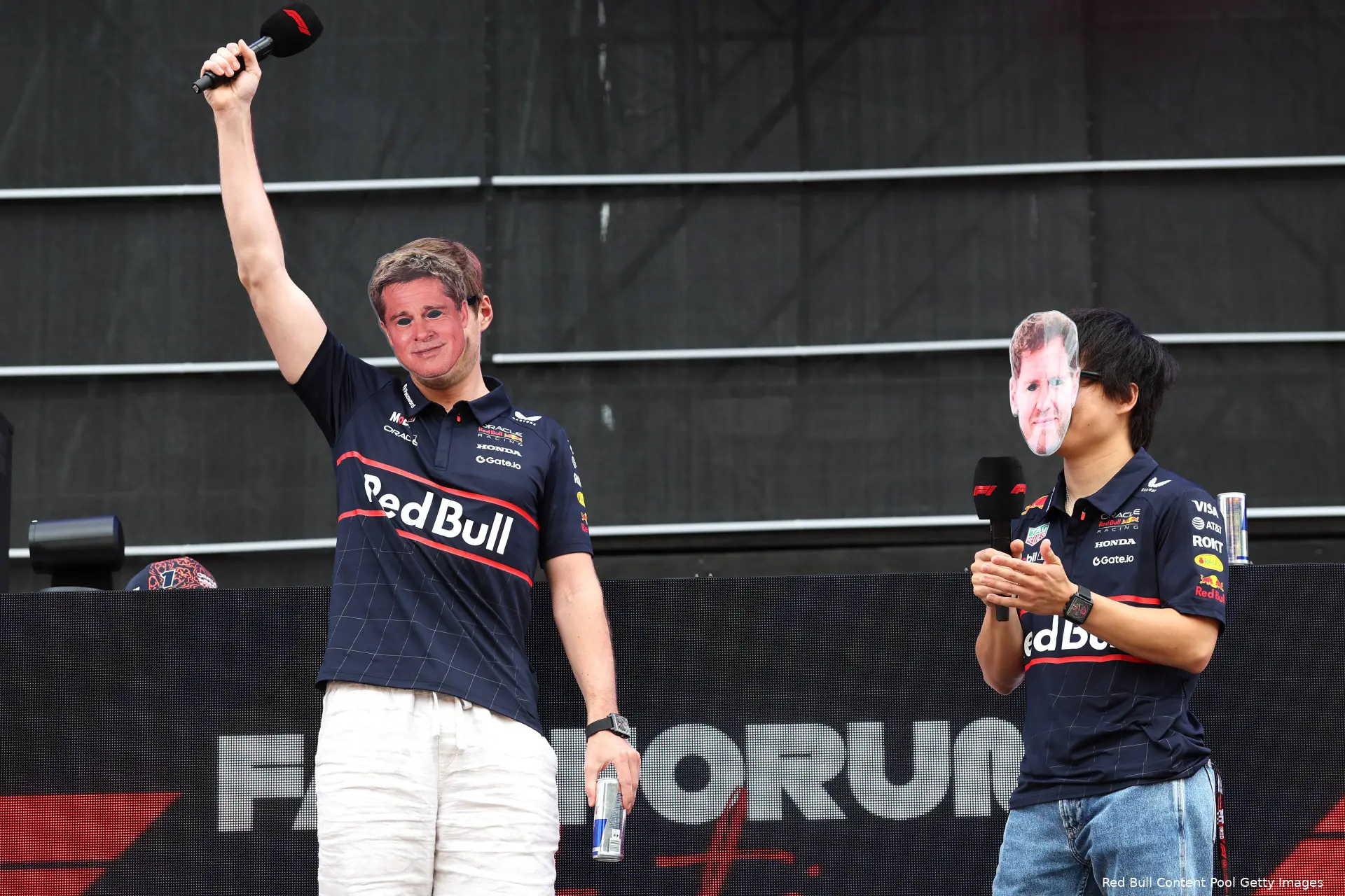 yuki tsunoda max verstappen red bull racing gp oostenrijk 2025 zaterdag masker brad pitt sonny hayes sebastian vettel 2 4