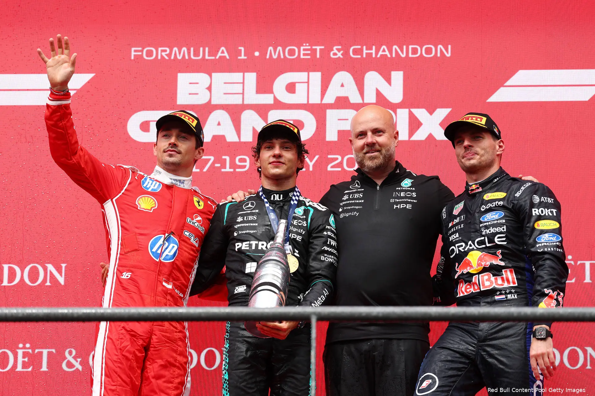 max-verstappen-red-bull-racing-gp-belgie-2026-zondag-andrea-kimi-antonelli-mercedes-charles-leclerc-ferrari-podium
