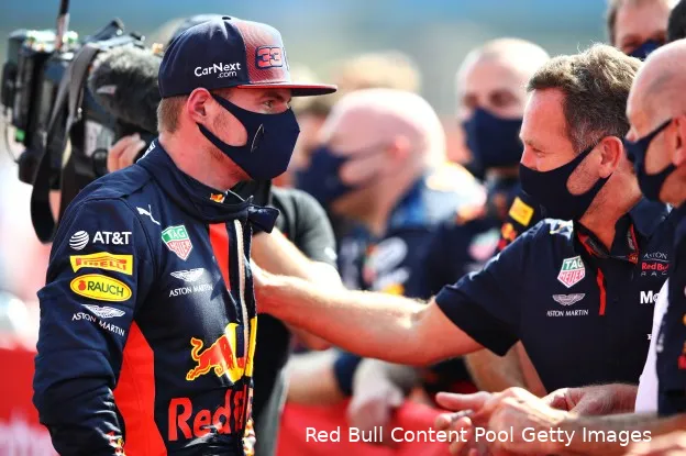 Verstappen Horner Silverstone 2020