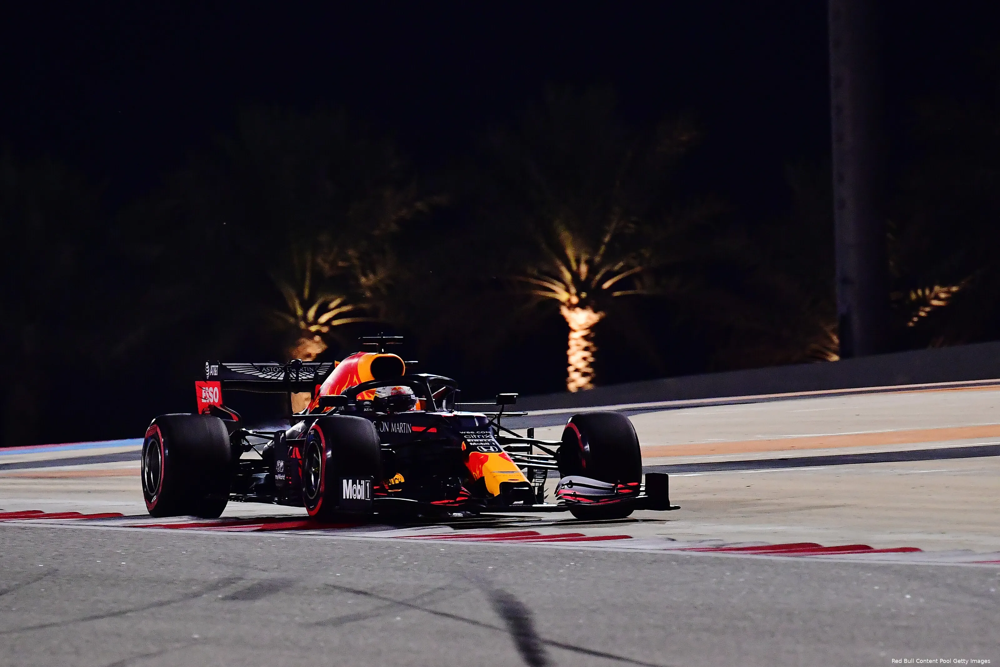 Verstappen palmbomen Bahrein 2020