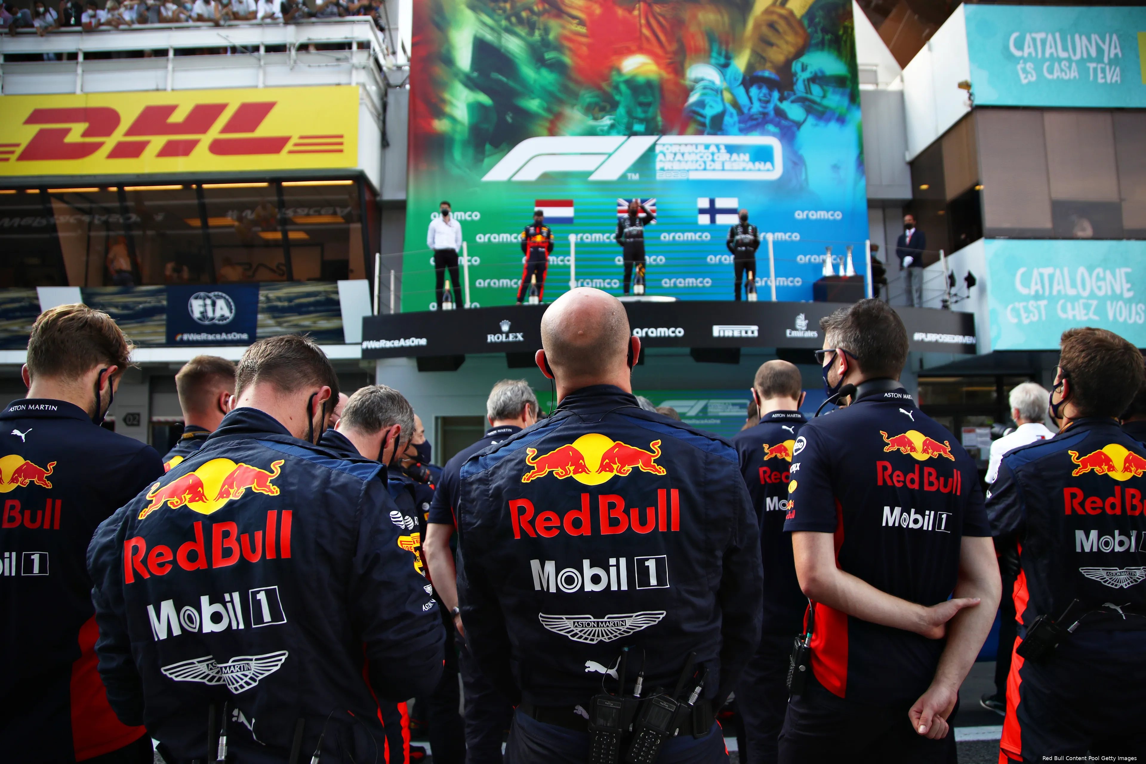 Red Bull Racing podium Max Verstappen