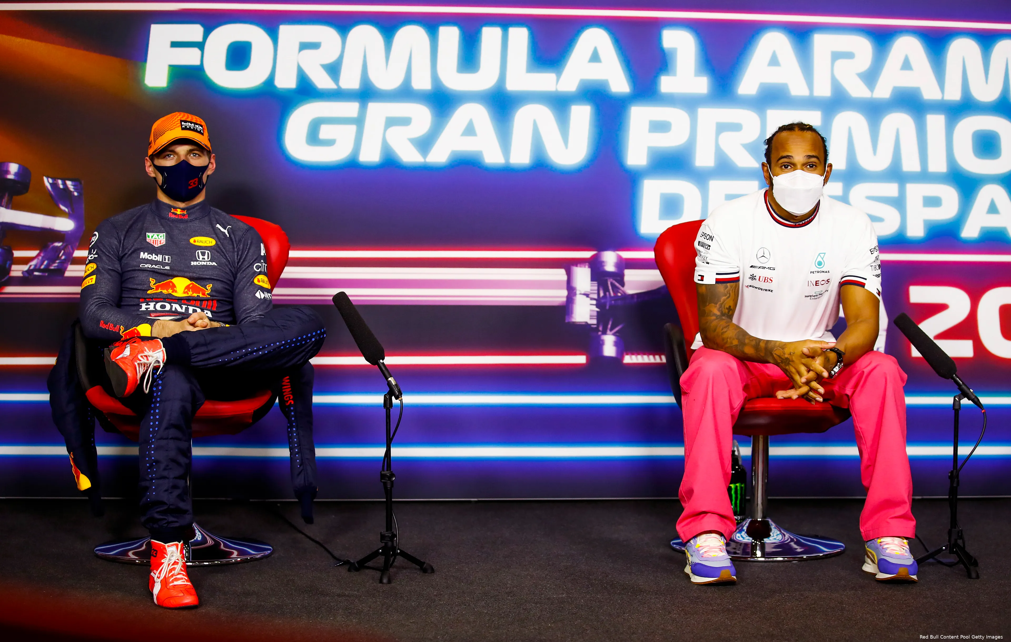 Max Verstappen Lewis Hamilton persconferentie