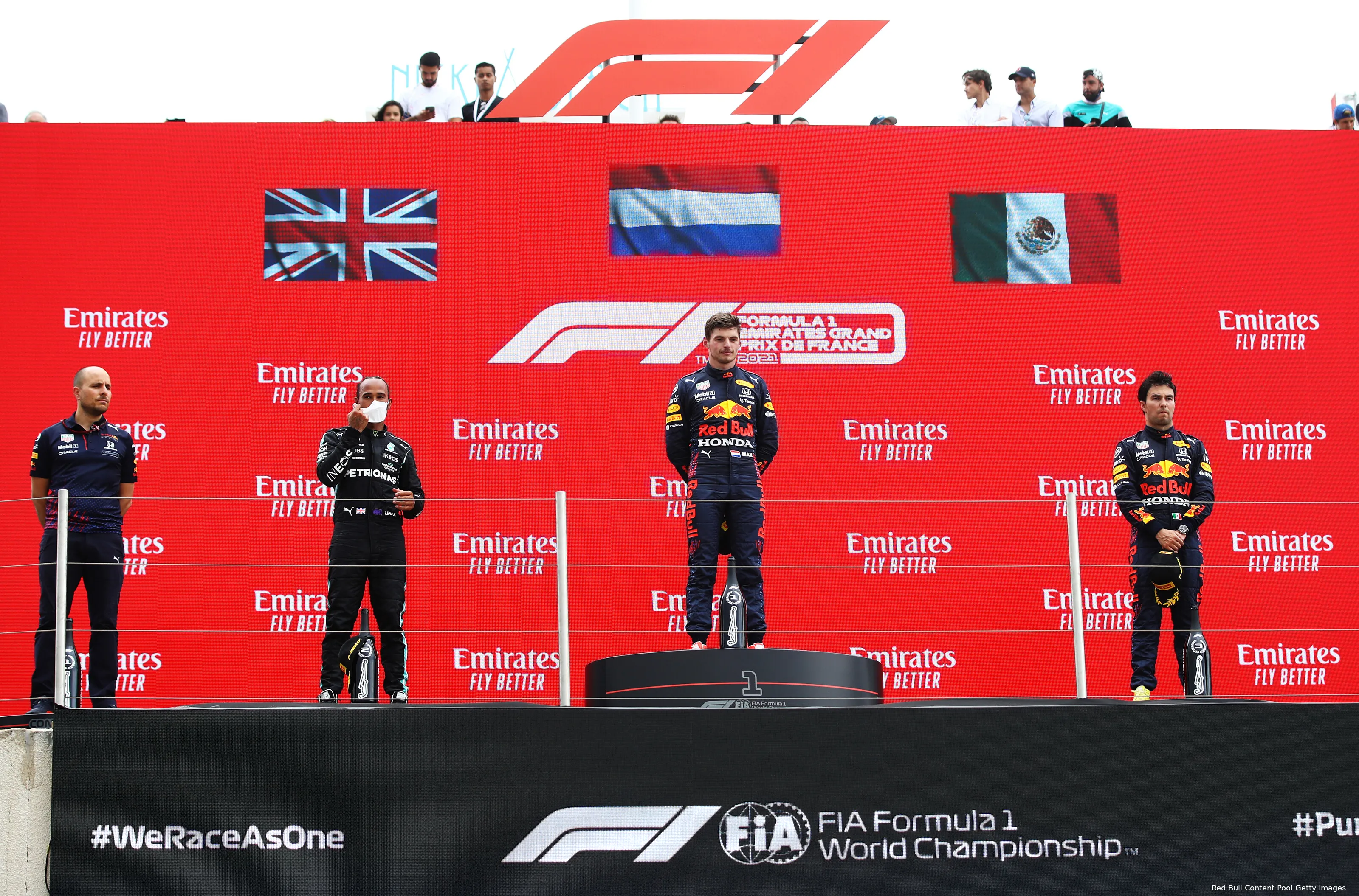 verstappen perez hamilton podium redbull