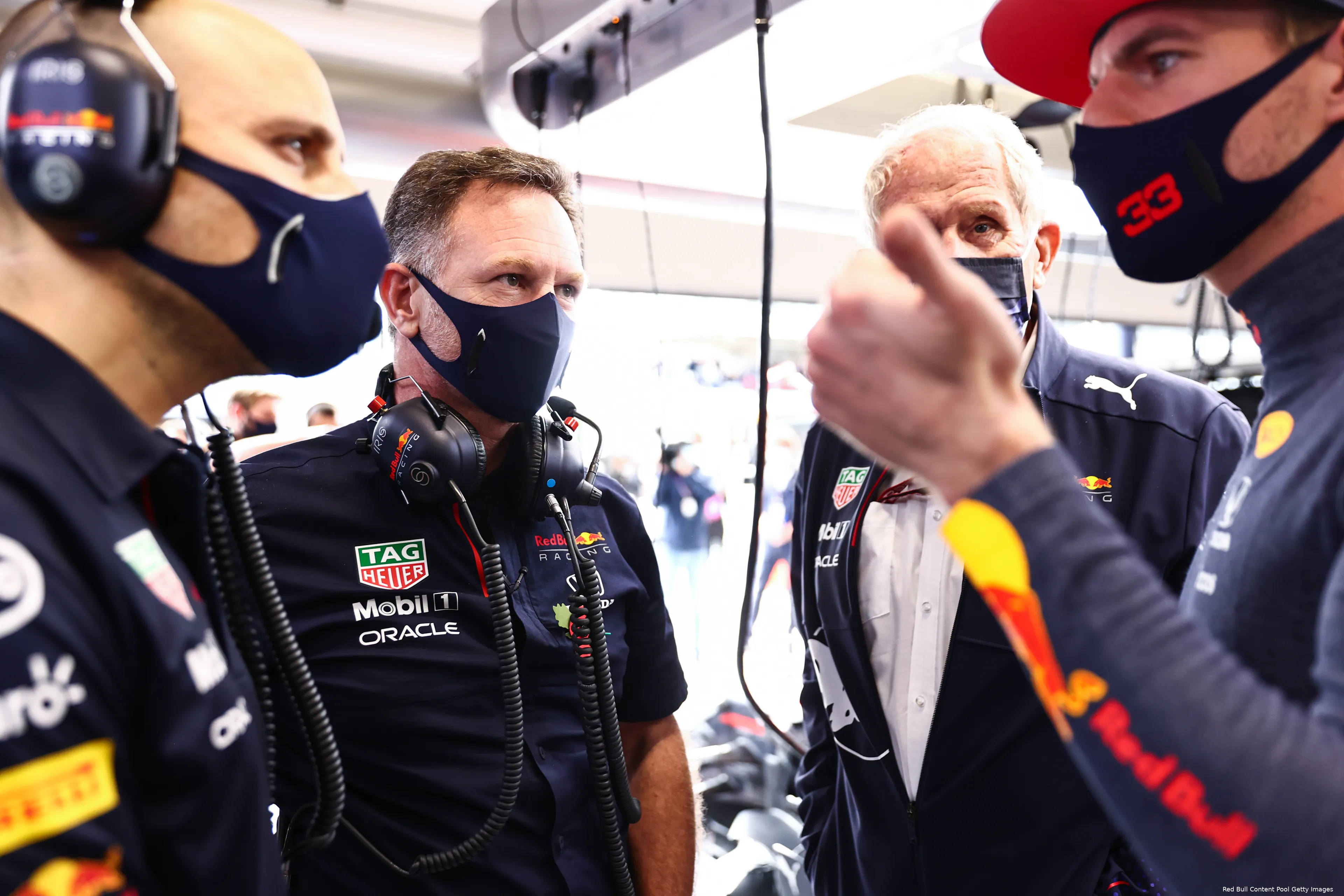 Christian Horner Helmut Marko Max Verstappen
